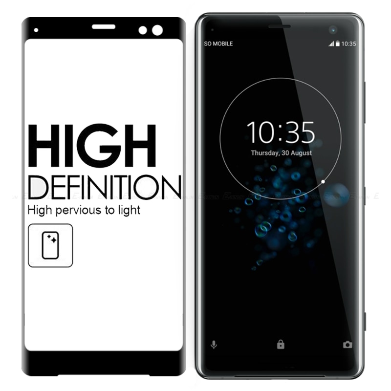 Kính cường lực bảo vệ màn hình viền cong dành cho Sony Xperia Xz3 Xz2 Xz1 Compact Premium Xa1 Xa2 Plus Ultra