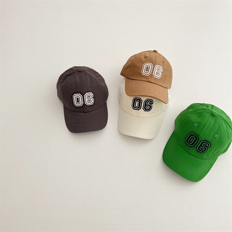 Mũ Lưỡi Trai Chống Nắng Màu Trơn Thêu Họa Tiết 06 Thời Trang Cho Bé