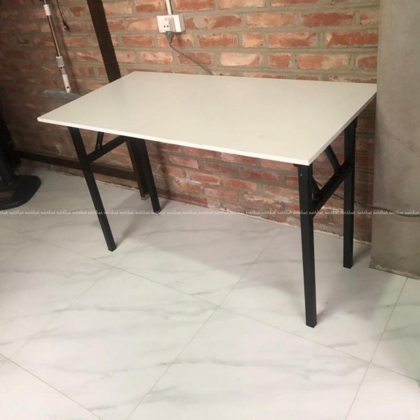 Bàn làm việc gấp gọn 𝐁𝐆𝟎𝟑 bàn văn phòng gỗ chân sắt sơn tĩnh điện, tháo lắp đơn giản