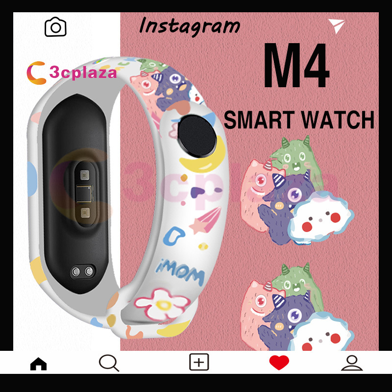 🌟M4A2🌟 M4 đồng hồ thông minh M4 Smart band M4 Đồng hồ Fitness Tracker đeo tay thể thao Nhịp tim Huyết áp Smartband Theo dõi sức khỏe Đồng hồ thông minh