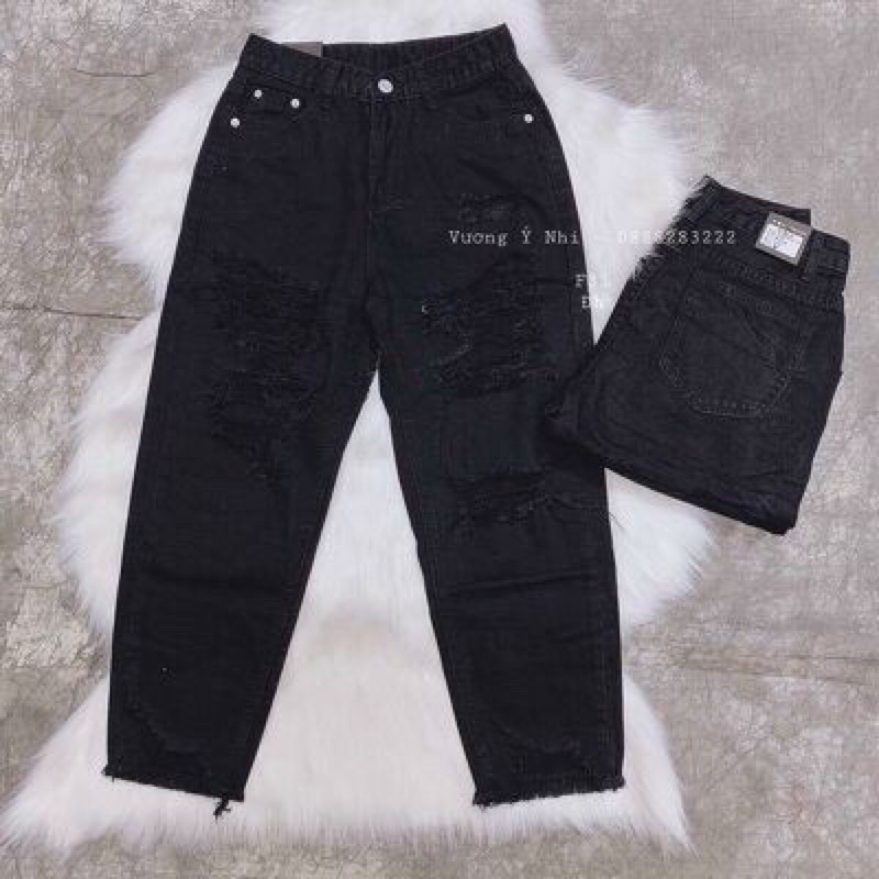 Quần bò baggy rách🌸DAQUY20🌸quần jeans baggy rách cực hot👉ảnh thật cuối | BigBuy360 - bigbuy360.vn
