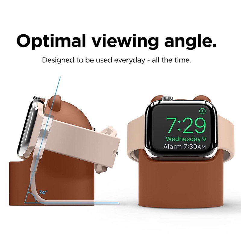 Đế Sạc Silicone Cho Đồng Hồ Thông Minh Apple Watch Series 7 45mm 41mm 6 5 4 / 3 / 2 / 1 44mm / 42mm / 40mm / 38mm