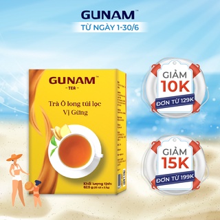 Trà Olong túi lọc GUNAM vị gừng thanh lọc (hộp 25 gói x 2,5g)
