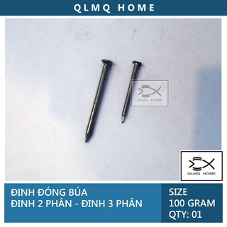 Đinh 2 phân + Đinh 3 phân - 100 Gram Đinh đóng búa