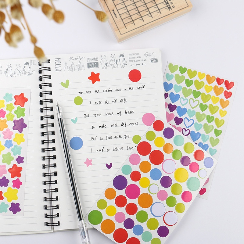 Bộ album ảnh hình ngôi sao năm cánh màu cầu vồng diy
