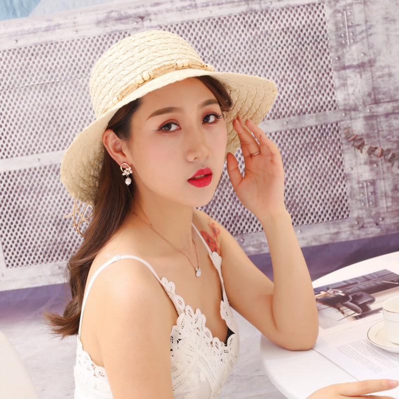 Bông Tai Mạ Bạc 925 Hình Bông Hoa Đính Ngọc Trai Phong Cách Hàn Quốc