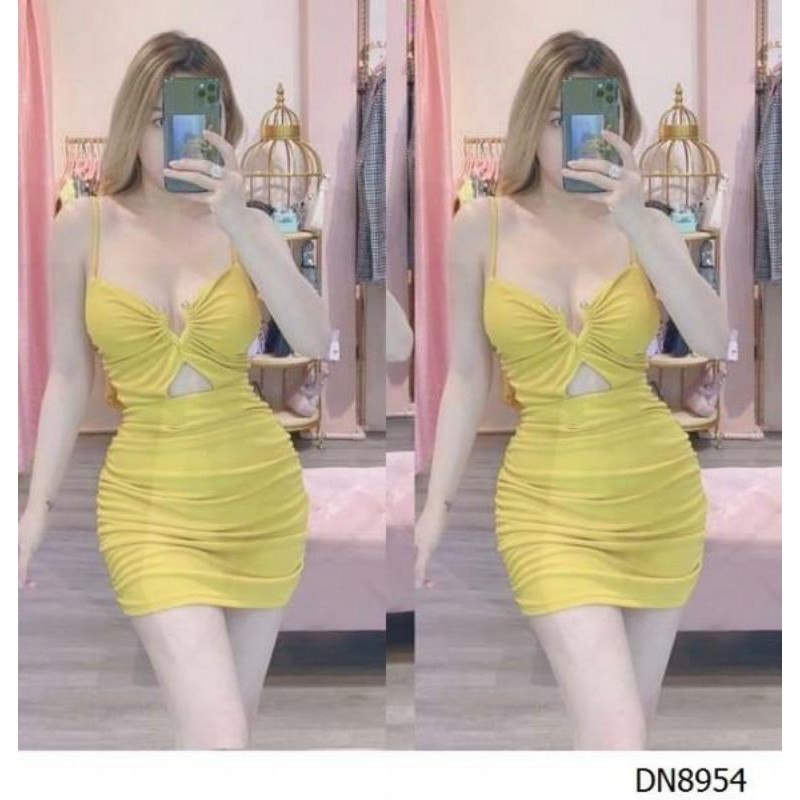 Đầm rút nhúng cúp hở ngực sexy