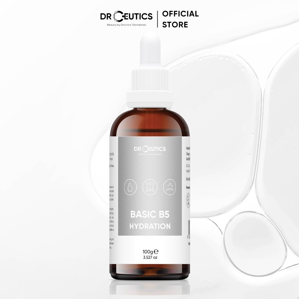 Tinh Chất B5 Basic Hydration 5% DrCeutics Cho Da Dầu Mụn (30ml)