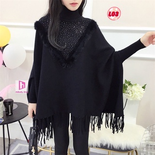 Áo Len Choàng Đính đá Có Tay Siêu đẹp L03