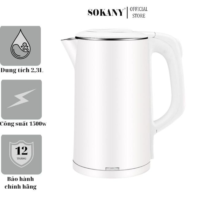 ẤM ĐUN NƯỚC SIÊU TỐC 2.3l inox 304