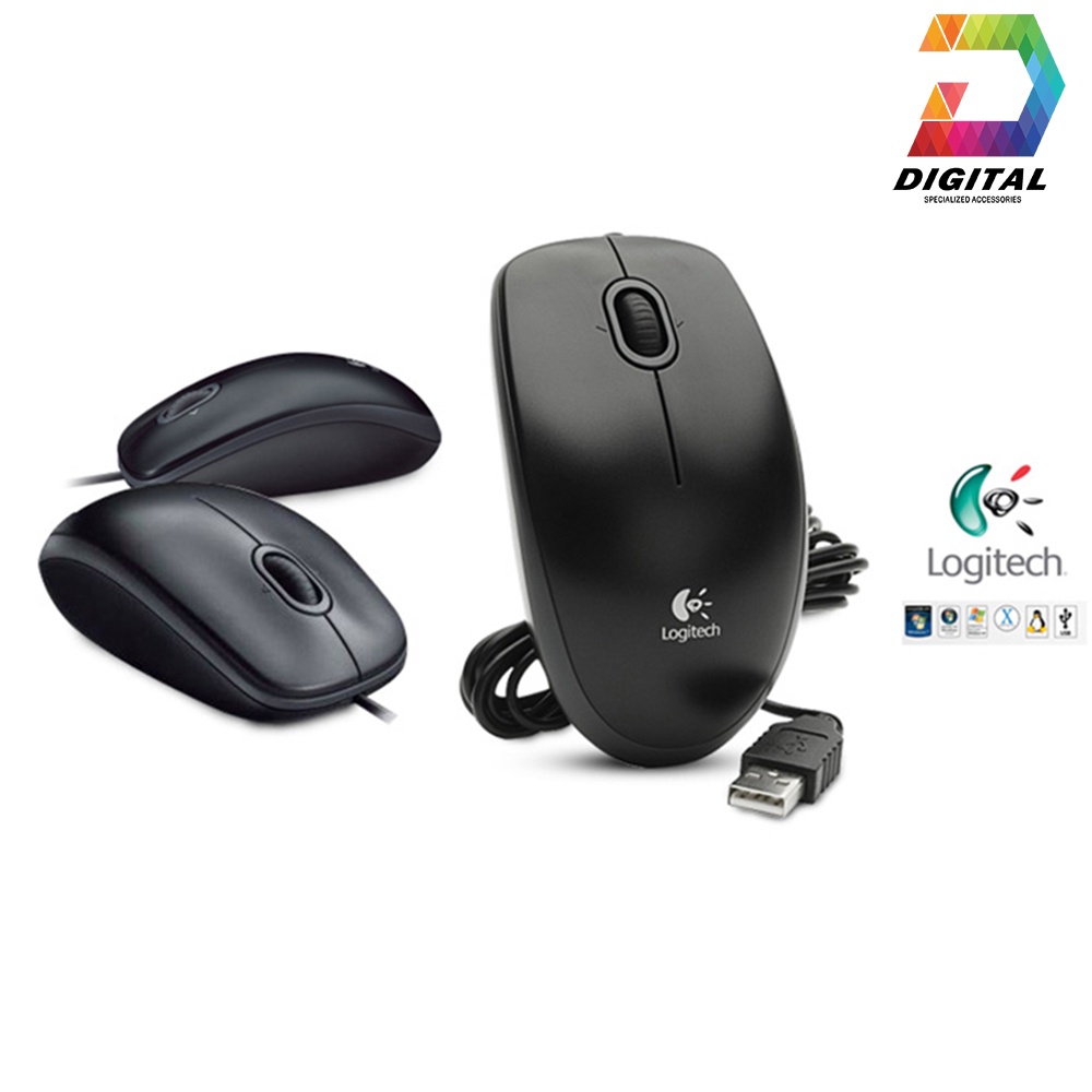 Chuột Có Dây Logitech B100 Chính Hãng