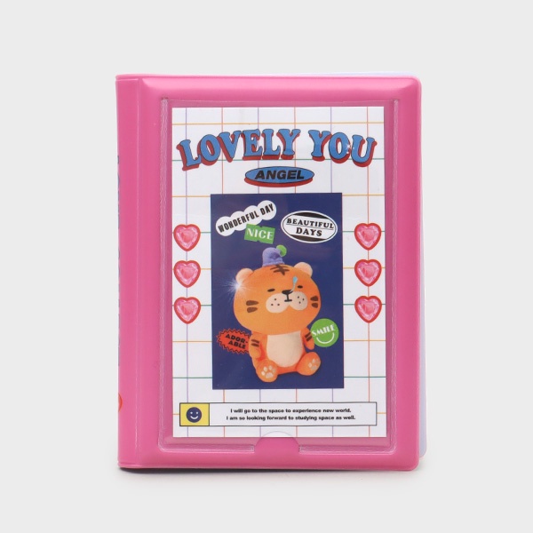 Sách sưu tầm DAISO mẫu 1P  có móc khóa màu hồng/ đen