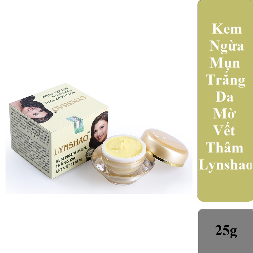 Kem LYNSHAO Ngừa Mụn - Dưỡng Trắng Da - Làm Mờ Vết Thâm (25g)