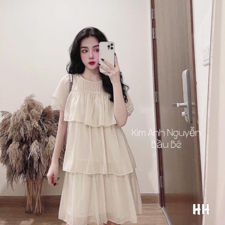 Váy bầu cao cấp chất von thái☘️ cánh tiên 2 lớp mát mềm mịn☘️