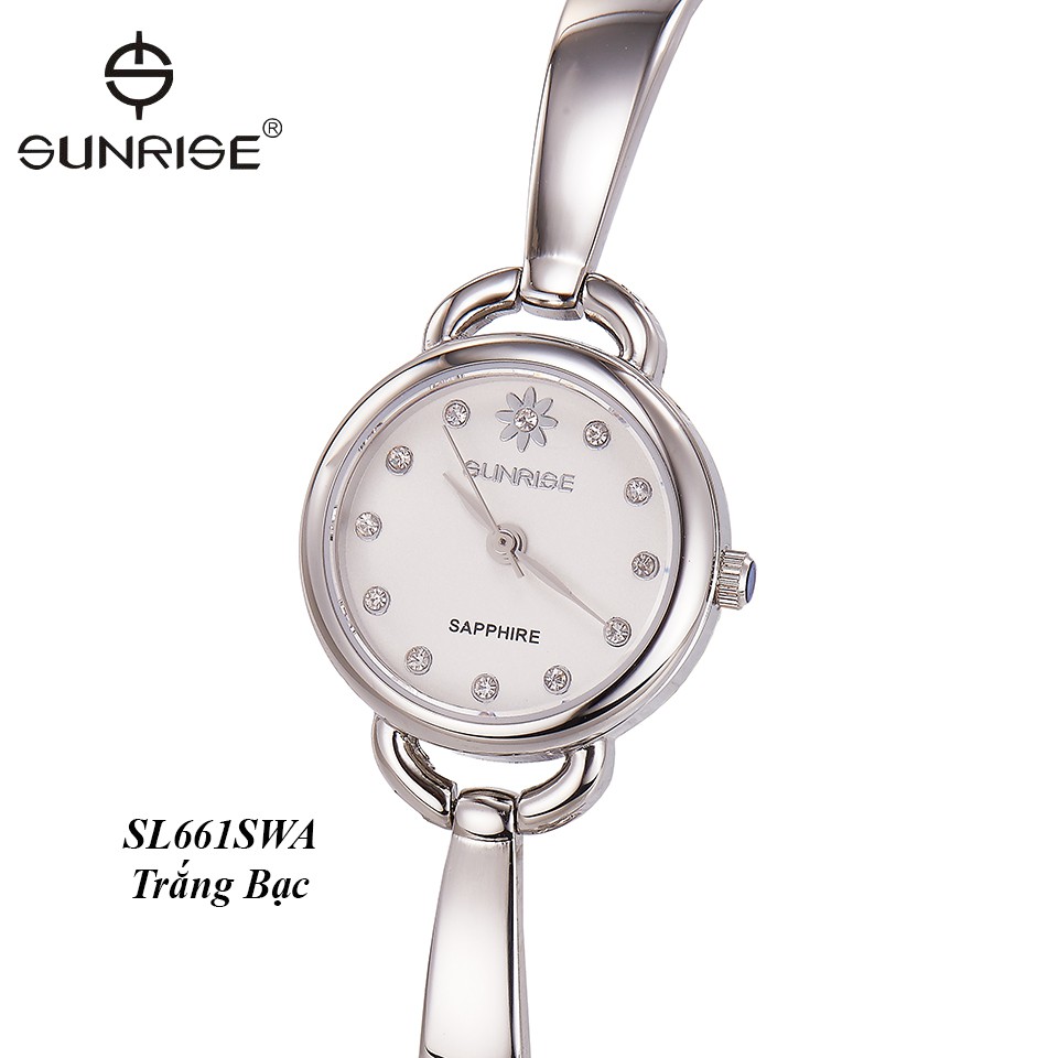 Đồng hồ nữ lắc tay Sunrise SL661SWA kính Sapphire chống xước - Fullbox chí