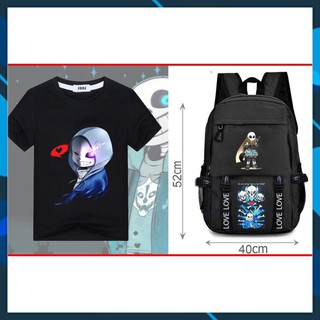 HOT  🔥SALE SỐC🔥Combo áo thun + balo in hình bé Sans siêu ngầu giá rẻ  / hàng có sẵn