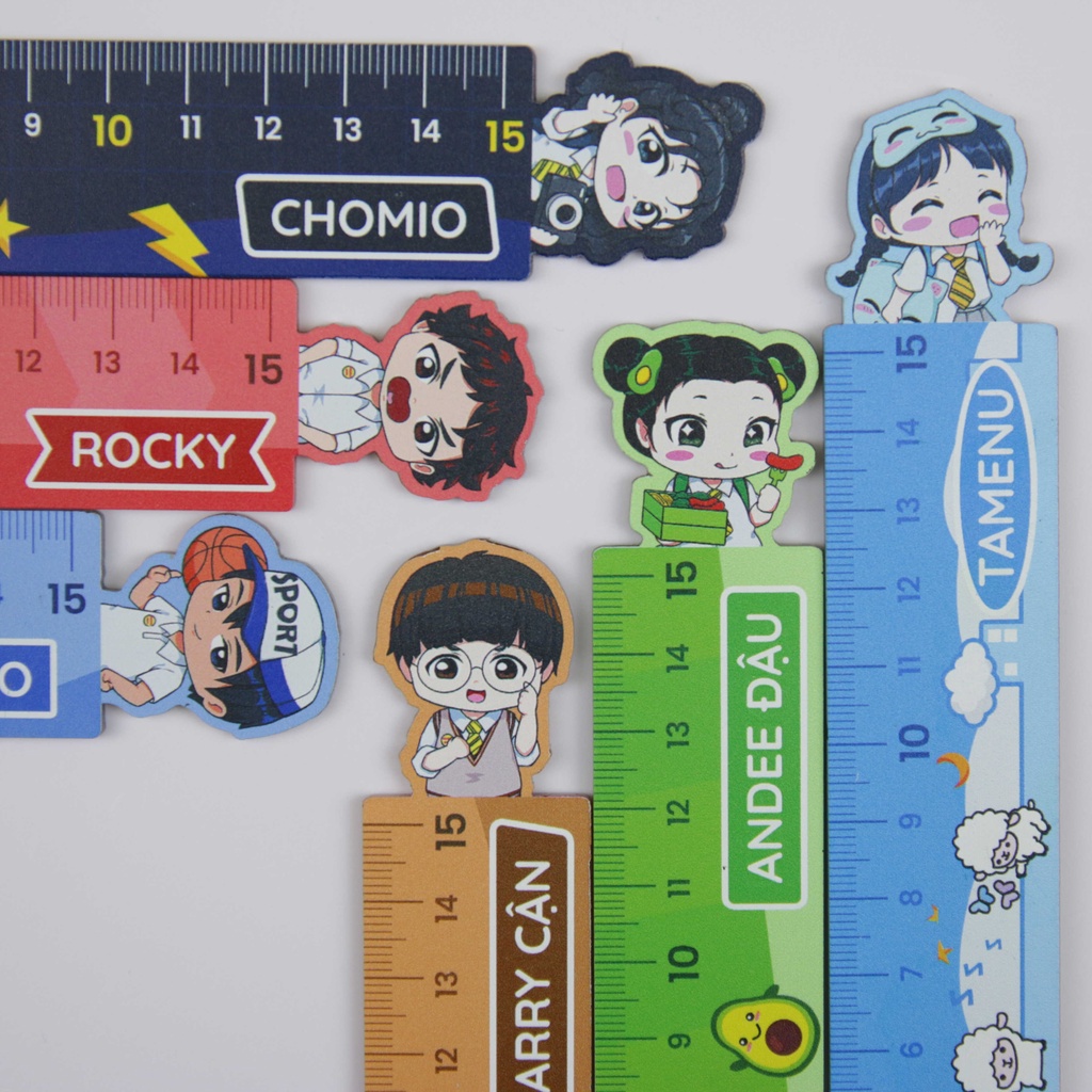 Thước kẻ hình nhân vật Lioleo Kids nhựa PVC 15cm
