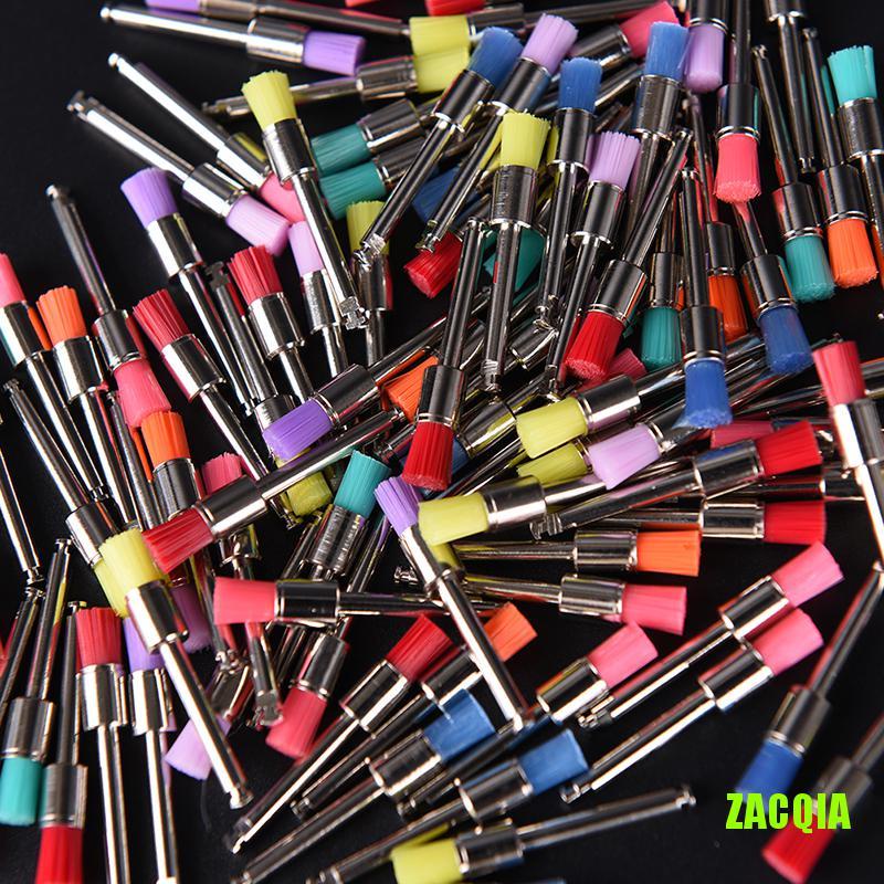 [Hàng mới về] Set 100 cọ đánh bóng răng bằng nylon thiết kế chuyên dụng