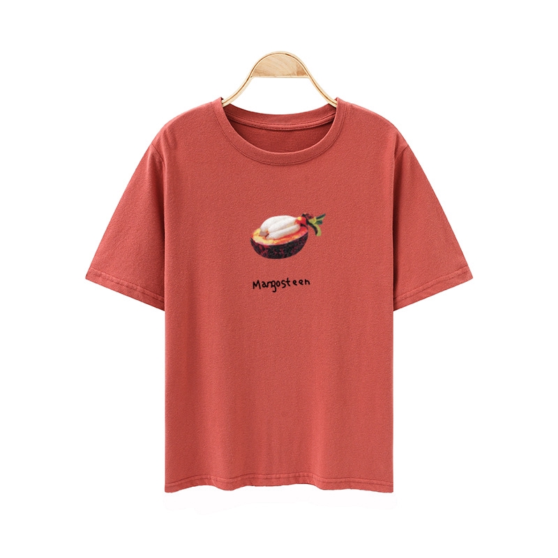 Áo thun IELGY in hình trái cây mùa hè 8 màu lựa chọn phong cách retro cỡ S-3XL cho nữ