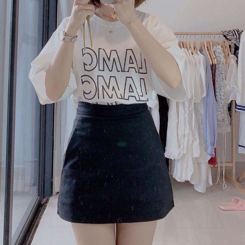 [cv chữ a đen ] chân váy chữ a đen chất umi