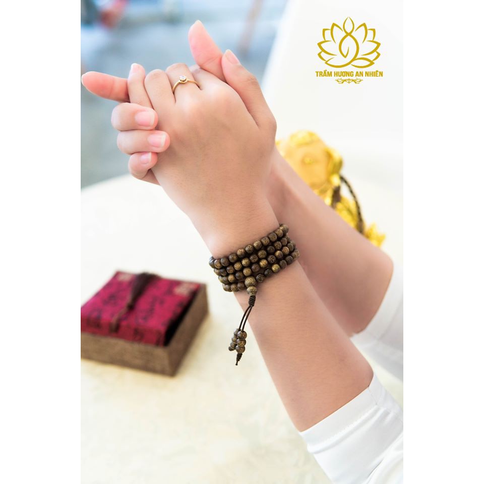 [Mã FAJGT8 giảm 15% đơn 99K] Vòng Trầm Hương An Nhiên 108 Hạt - 6mm -Nữ - Trầm Hương Tự Nhiên Cao Cấp | BigBuy360 - bigbuy360.vn