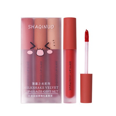 Chị Mỹ Set 3 Cây Son Kem Lì SHAQINUO Fluffy Lip Glaze | Thế Giới Skin Care