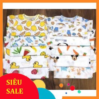 Combo 5 bộ cotton tre +giấy cộc tay dành cho bé trai/bé gái