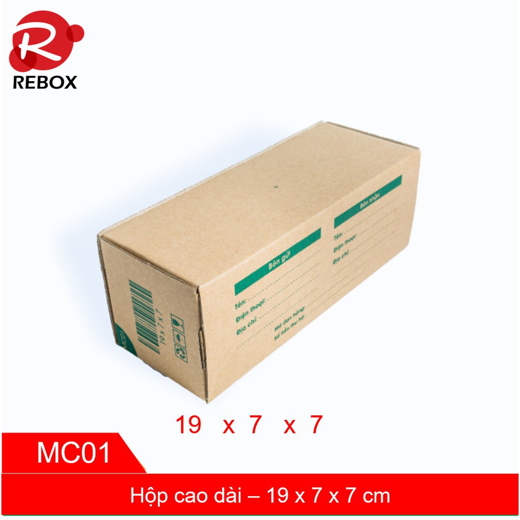 Hộp carton 19x7x7 - Combo 25 thùng hộp đóng hàng giá rẻ