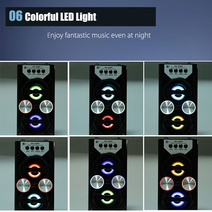 Loa gỗ Bluetooth xách tay MS-209BT