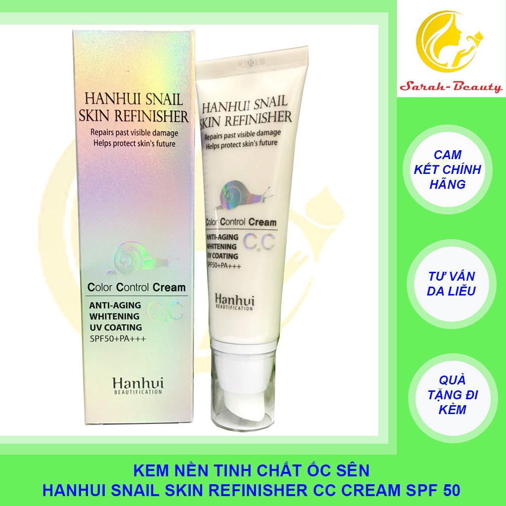 HANHUI SNAIL SKIN REFINISHER CC CREAM SPF 50 – KEM NÊN TINH CHẤT ỐC SÊN SPF 50 | BigBuy360 - bigbuy360.vn