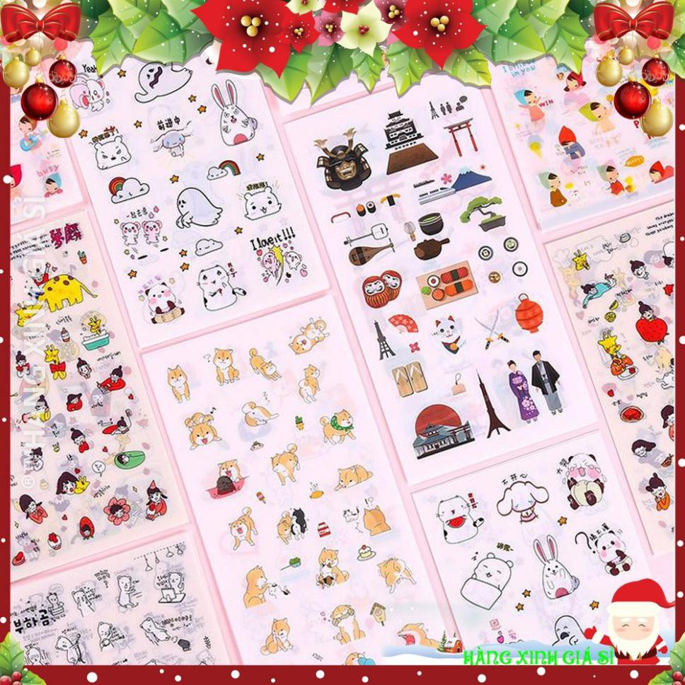 Set sticker 6 miếng cute siêu rẻ