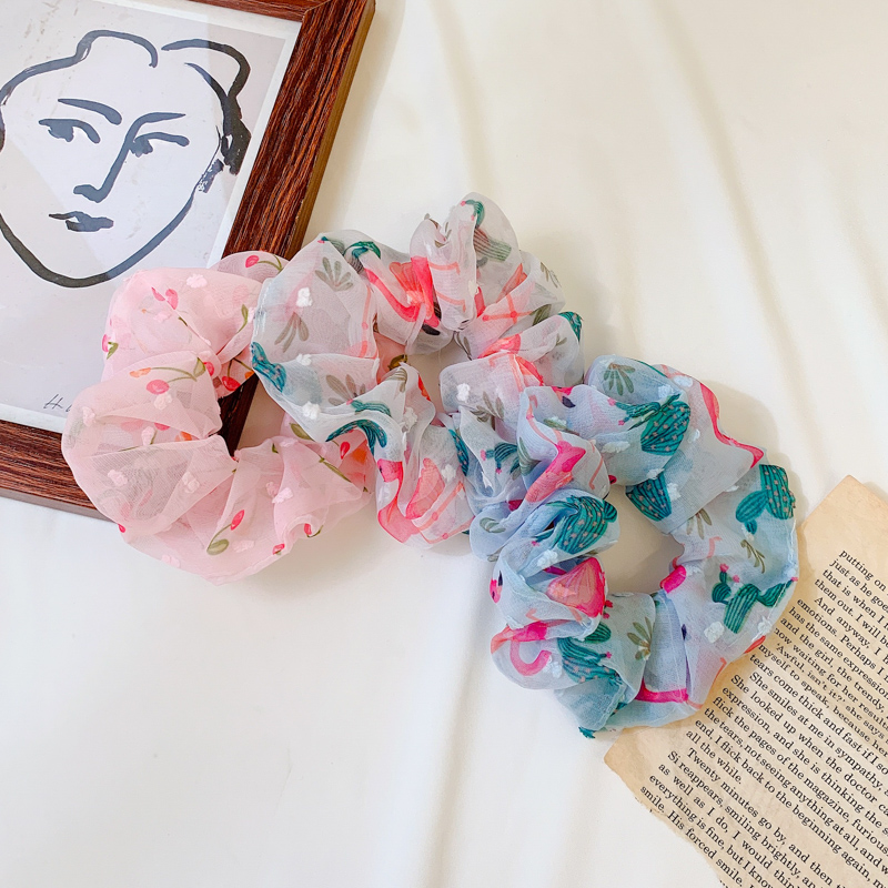 Dây buộc tóc in họa tiết cherry xinh xắn đáng yêu