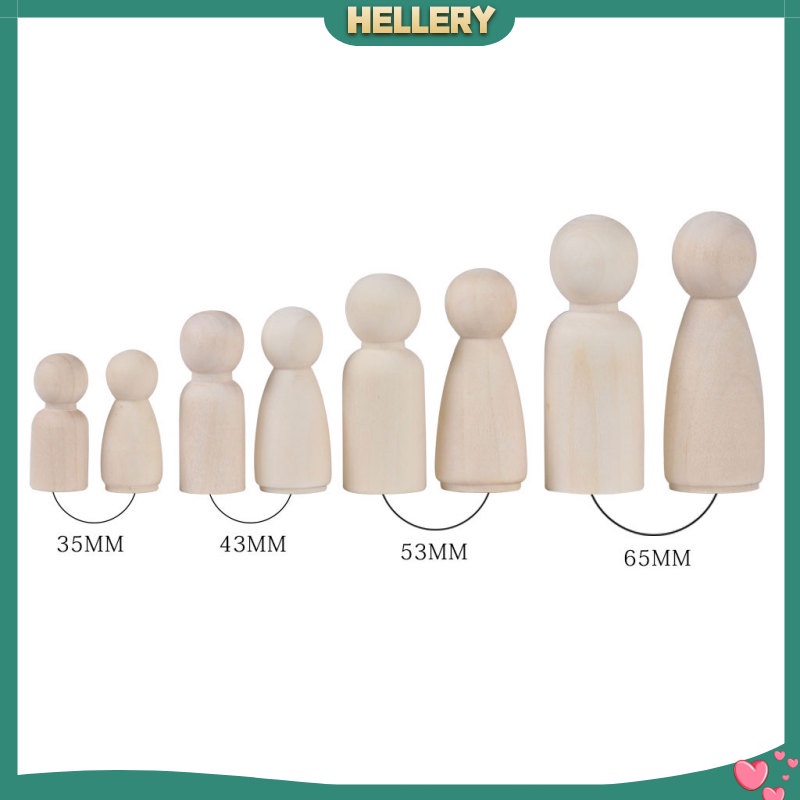 Set 1 Gia Đình 8 Búp Bê Bằng Gỗ Đồ Chơi DIY