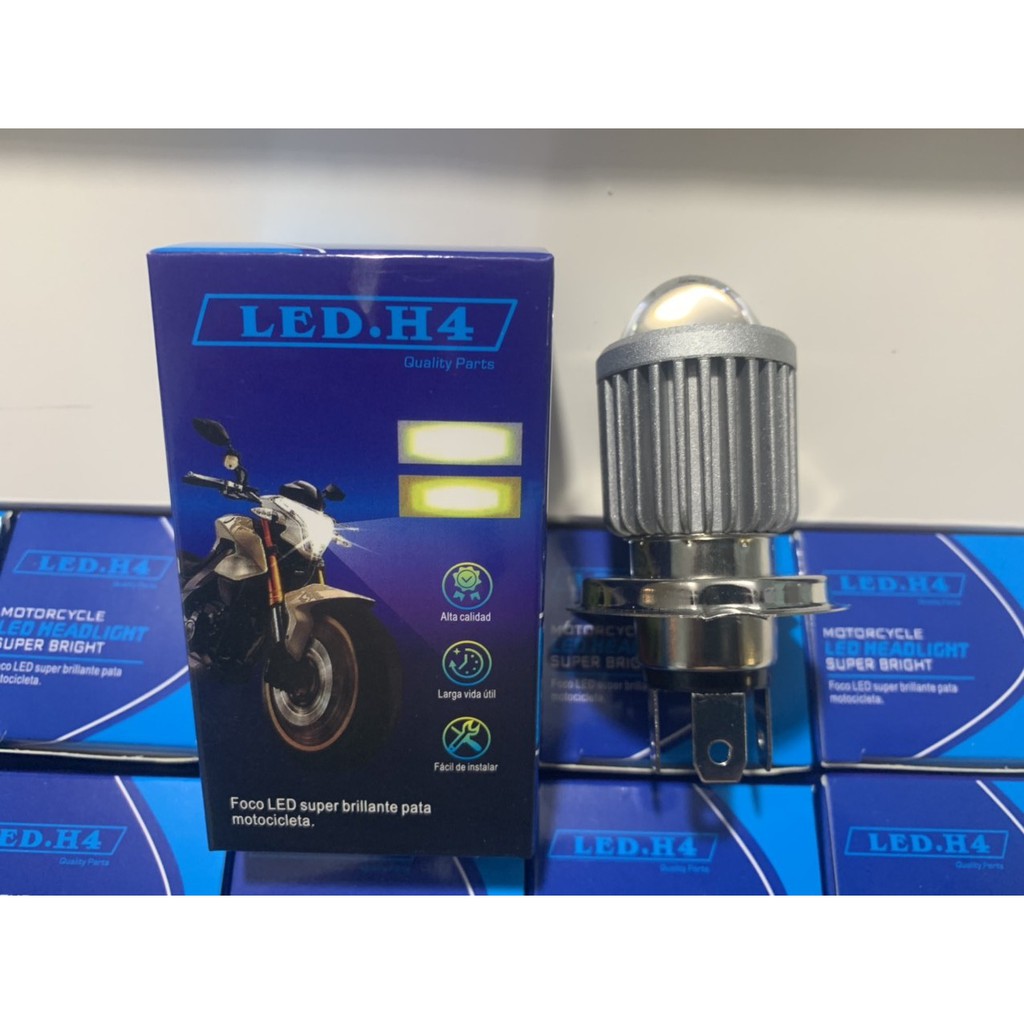 Đèn pha led Bi cầu mini cos vàng pha trắng chân H4 và M5