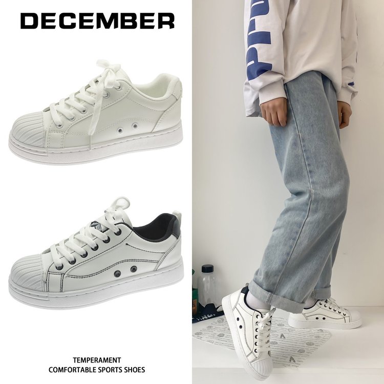 Fashionable Round Head Cross Strap Comfortable Flat Sneaker for Women