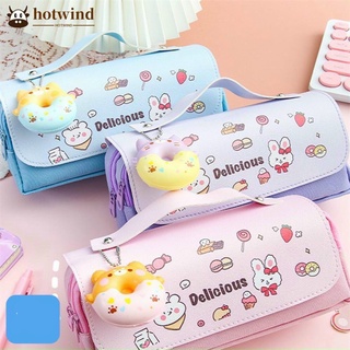 Bóp viết tặng kèm móc khoá squishy- bóp viết ngăn rộng rãi