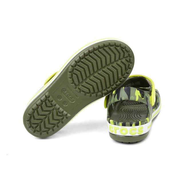 Sandal Trẻ Em - Dép Quai Hậu Cho Bé Cross Band Màu Camo Vàng - Tặng 10 Sticker Hình Gắn - Hàng nhập khẩu