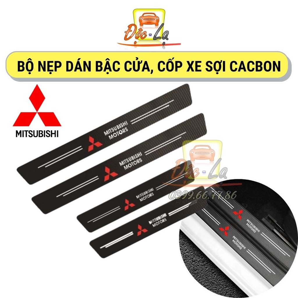 MITSUBISHI - Nẹp Dán Logo MITSUBISHI Chống Trầy Xước Bảo Vệ Bậc Cửa Xe Hơi/ Bảo Vệ Cốp Sau Xe Hơi Bền Đẹp