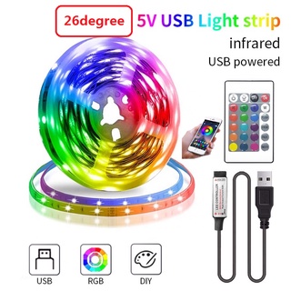 Dây đèn LED RGB linh hoạt 5M 4M 3M 1M DC5V Bluetooth trang trí TV