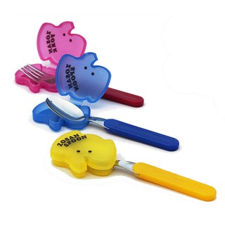 THÌA - DĨA INOX CHO BÉ KÈM HỘP ĐỰNG HÌNH THÚ