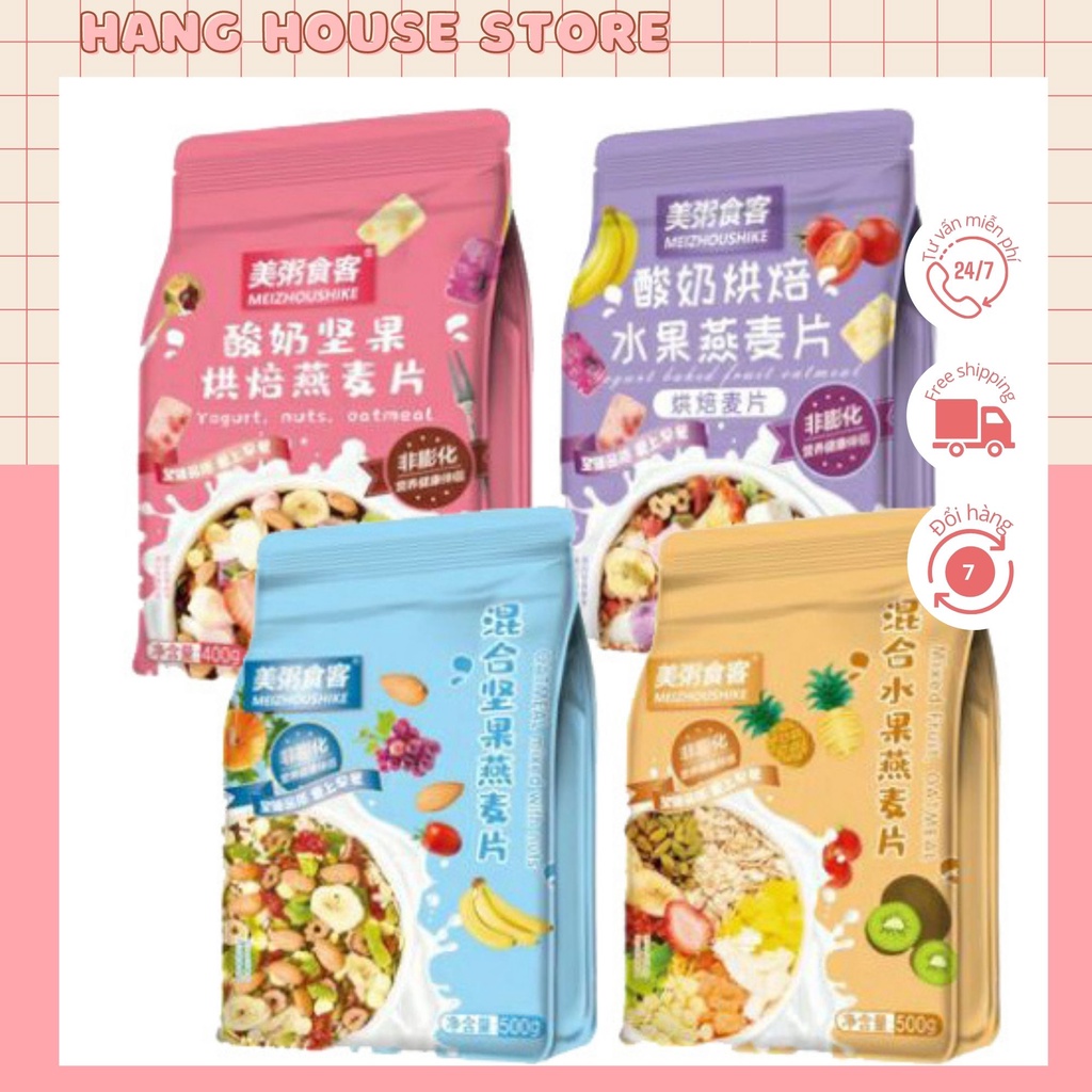 COMBO 4 TÚI NGŨ CỐC TRÁI CÂY &amp; SỮA CHUA KHÔ