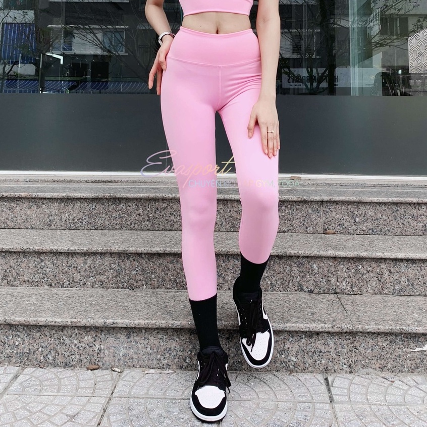 Quần Dài Legging Tập Gym Yoga Aerobic Nữ Lưng Cao Ôm Dáng Tôn Mông EvaSprort