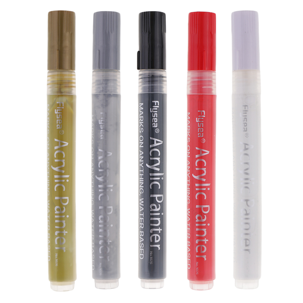 Bút Đánh Dấu Acrylic Vẽ Kính Kim Loại / Acrylic Màu Đen