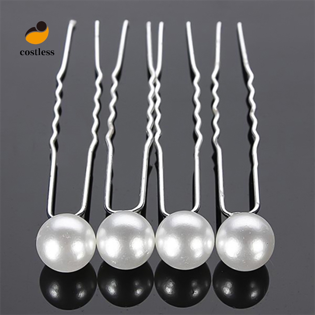 Set 20 ghim cài tóc chữ u đính hạt châu thời trang