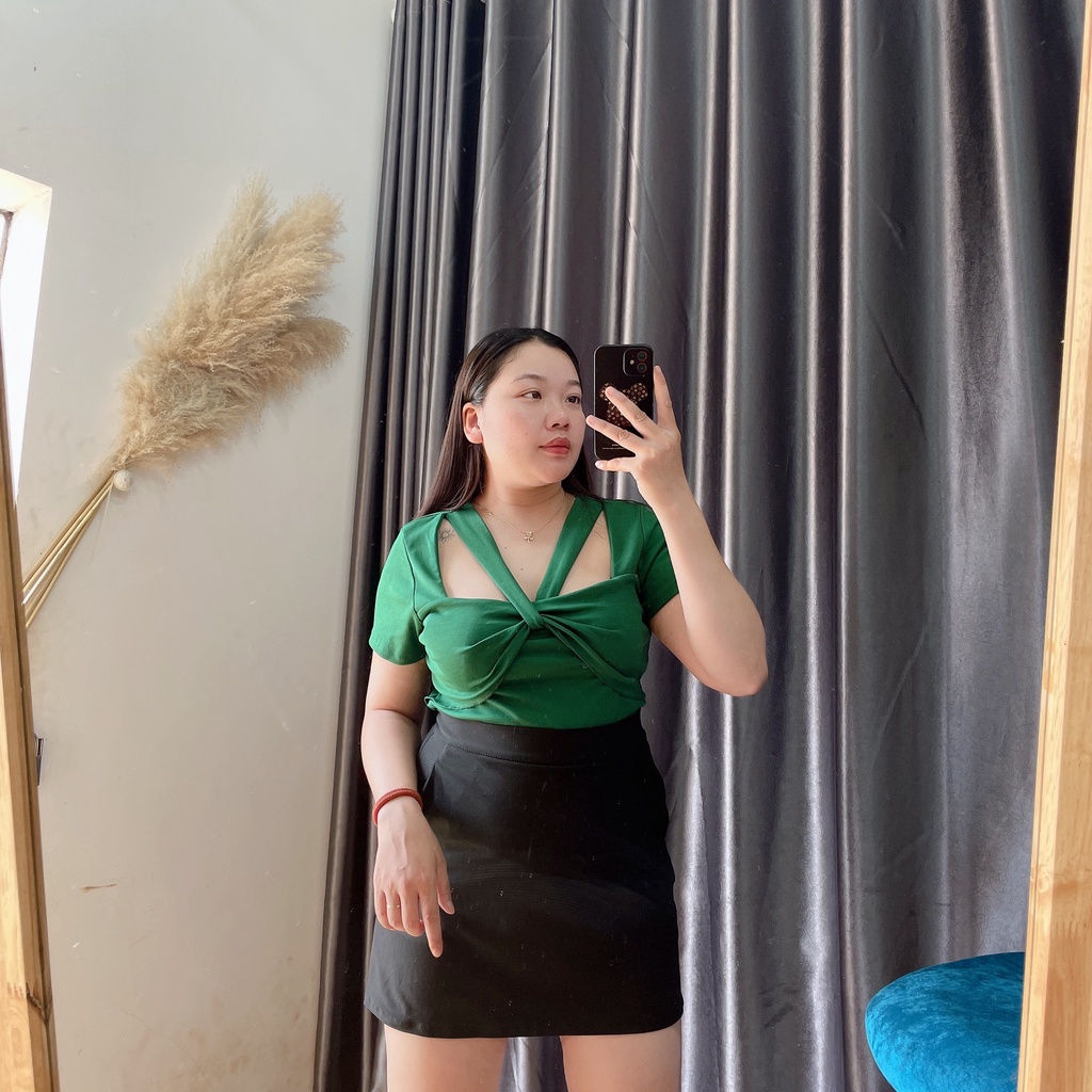 Áo thun Bigsize Cổ Vuông Kiểu Lên Phom Cực Dễ Thương MÃ A38