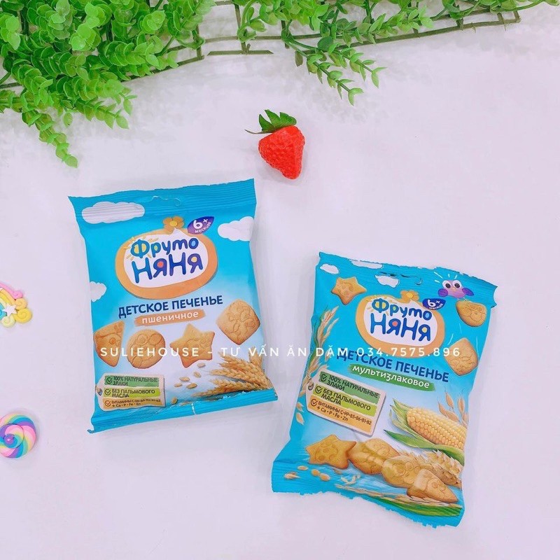 Bánh bích quy ăn dặm FRUTO Nga cho bé 6m+