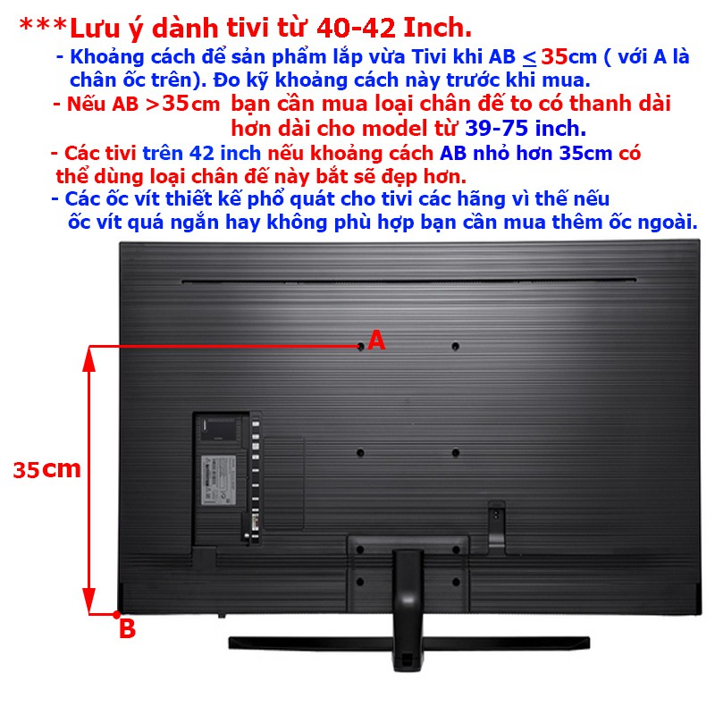 Chân đế TV LCD 19-42 inch, chân đế TV để bàn cho tất cả các loại tivi Samsung, LG, Sony, TCL, Panasonic, Sharp, vv