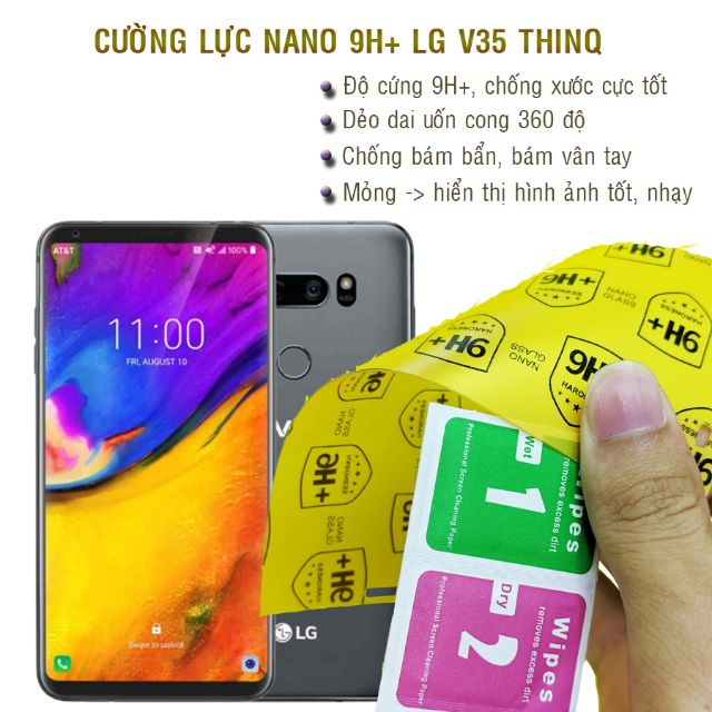 Dán cường lực dẻo nano trong hoặc nhám cho LG V35 ThinQ