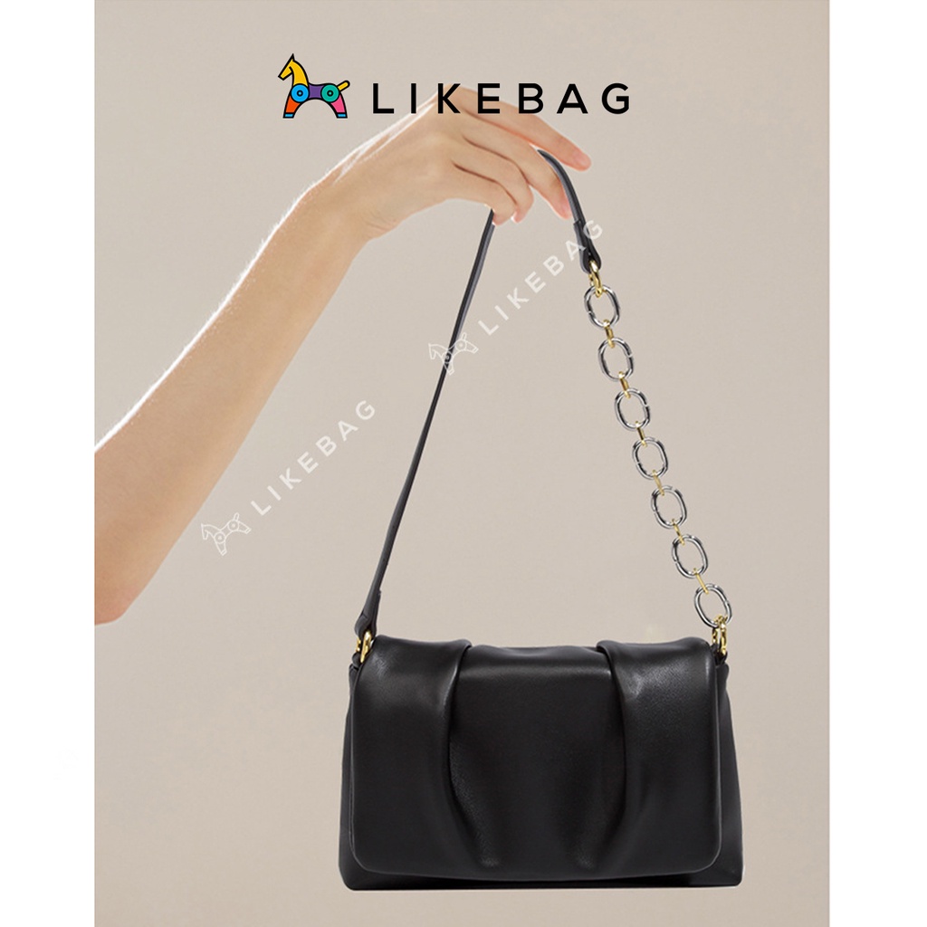 Túi xách cầm tay, đeo vai nữ LIKEBAG dây da phối xích bản to các tính 219XK6757 - LIBAGI