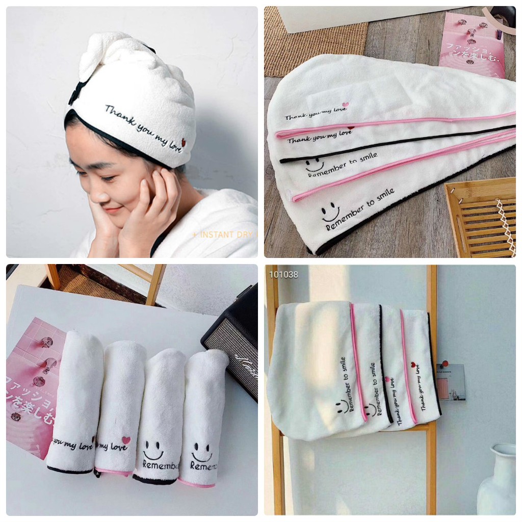 Khăn Sấy Tóc, Khăn Ủ Tóc Sấy Khô Cotton